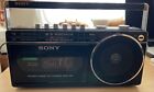 Vintage Sony CFM-120 Portable AM/FM Cassette-Recorder with AC power cord WORKS
