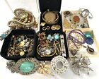 Estate Vintage Costume Jewelry Lot Bracelets Earrings Necklaces Rings Watches