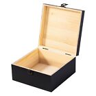 Vintage Wooden Storage Box Container With Hinged Lid Front Clasp 7.7'' X 7.7'' X