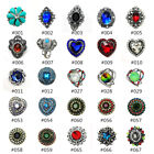 3D Crystal Chunk Charm Snap Button Fit 18mm Necklace/Bracelet Snap Jewelry
