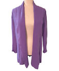 Lauren Ralph Lauren 100% Cashmere Knit Open Cardigan Purple Sweater Women's S