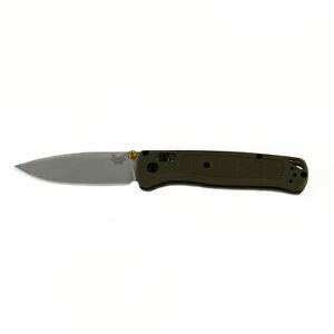 Benchmade 535 Bugout Stonewash S30V Grooved Armygreen G10 Putman Scales Knife