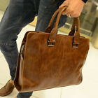 Men's Leather Shoulder Messenger Bags Business Work Bag Laptop Briefcase Handbag