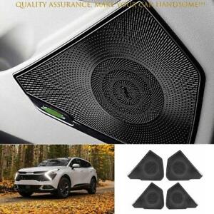 For Kia Sportage NQ5 2023-2024 Black Titanium Inner Door Speaker Sound Cover 4PC (For: Kia Sportage)