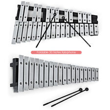 30 Note Foldable Glockenspiel Xylophone Aluminum Music Children Home Playw/ Bag