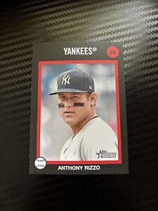2022 Topps Heritage Venezuela Stamp SSP Anthony Rizzo Baseball Card 28 Yankees