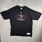 Vintage 2007 Majestic Houston Astros Baseball T Shirt Adult XL Black Mens