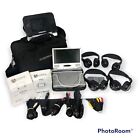 Audiovox Portable DVD Player w/ Case and Car Mounts & 4 Wireless Headphones