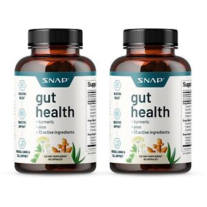 Digestive Gut Health Supplements - Enzymes, Bloating Relief - 2 Pack