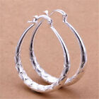 For Women Party 925 Silver Filled Hoop Earring Jewelry Elegant Wedding Gift