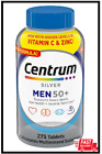 Centrum SILVER MEN 50 Plus Mutivitamin Multimineral Mens 50+ 275 ct Prostate
