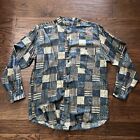 VTG Volare Shirt 60s 70s 100% Silk Psychedelic Patterns Size M Abstract