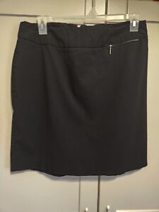 Lane Bryant Women's Size 16 Straight Skirt Black Zip Solid EUC