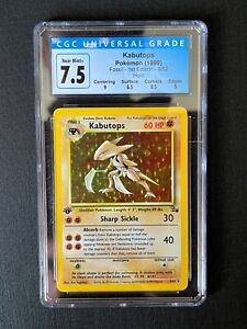CGC 7.5 Kabutops Fossil 1st Edition 9/62 Holo Rare 1999 Pokemon