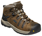 KEEN Flint II Waterproof Steel Toe Work Boots for Men - Cascade Brown - 10.5M