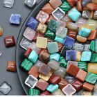 10mm Natural Mixed Gemstone Square Cabochon Crystal CAB Flatback Chakra Beads