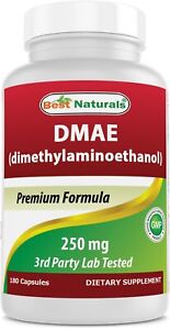 Best Naturals DMAE Supplement 250 mg 180 Capsules