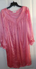 Coral Vanity Fair Night Gown And Robe  Peignoir Set size Large Vintage Satiny