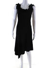 BCBG Max Azria Womens Ruffled Lace Off The Shoulder Dress Black Size Small