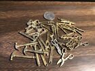 Vintage Miniature Brass 1960's Charms TOOLS Hammer Scissors Wrench Intercast Lot