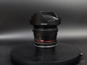 New ListingRokinon Cine 14mm f/2.8 lens Nikon mount w/ Canon EF Adapter (Broken Lens Hood)