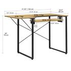 Sew Ready Craft Storage Sewing-Table MDF W/ Dropdown Platform + Side-Shelf