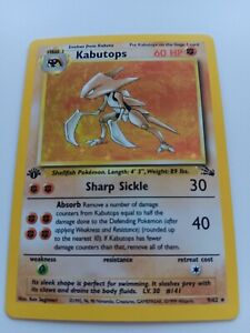 Pokémon TCG Kabutops Fossil 9 Holo 1st Edition Holo Rare