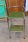 Vintage Green COSCO 2 STEP STOOL With Padded Seat Folding Stool 27” High