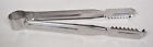 Korean Stainless Steel BBQ Meat Seafood Strong Grip Utility Serving Tongs