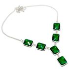 Brazil Green Chrome Diopside Gemstone  925 Silver Jewelry Gift Necklace 18