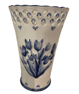 Delftware Royal Twickel Ter Steege Bv Handpainted Dutch Tulip Vase
