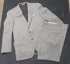 🕺 Super Vintage 70-80s BRIONI Suit! Light Blue Wool Pinstripe Sz 40, 37