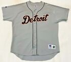 Vintage Russell Diamond MLB Detroit Tigers Baseball Jersey Sz 52 Gray USA Sewn