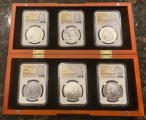 2021 Morgan & Peace Dollars - NGC MS 70 - 6 Coin Set (CC, D, O, P, S) w/ Case