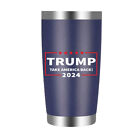 Trump Take America Back 20 oz Insulated Tumbler Black Red Stainless Steel Olive