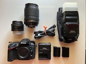 New ListingNikon D7100 24.1MP DSLR Camera AF-S DX 18-140mm/AF 50mm 1.8 And SB600 Speedlight