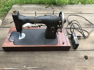 Vintage Dressmaker Rotary Sewing Machine In Case For Parts or Repair, Motor Run