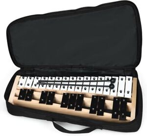 27 Note Glockenspiel Xylophone Aluminum Music Kids Home Play W/ 2 Rubber Mallets