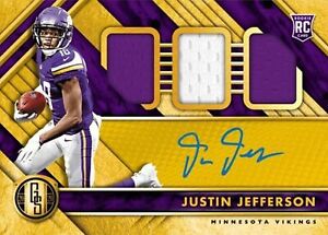2020 Panini Gold Rookie Patch Autograph - Justin Jefferson RC RPA Digital Card