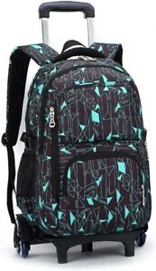 Rolling Backpack On Wheels High-Capacity School Bag Backpacks for Students Six