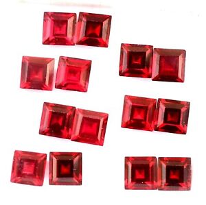 18.55 Ct Natural Red Ruby 14 Pcs , 6.00 mm Flawless Loose Gemstone for Jewellery