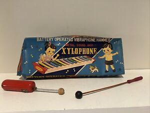 Vintage 1950’s-60’s Battery Vibraphone Hammer and Xylophone Box - Hammer & Stick