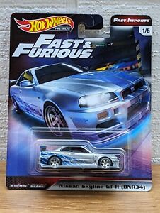 Hot Wheels ~ Fast & Furious ~ Fast Imports ~ Nissan Skyline Gt-R R34 Blue/silver