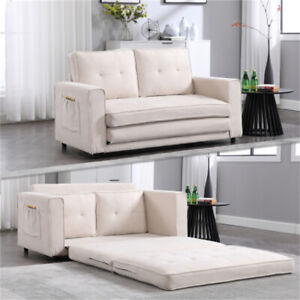 New Listing3-in-1Fold Sofa Convertible Futon Pull Out Sofa Couch Bed Sleeper Chair Loveseat