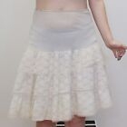 50s Crinoline Poofy Tiered Lace High Waisted Half Slip