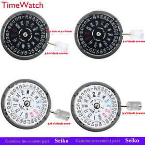 Genuine NH35/NH36 Automatic Watch Movement Black/White Date Fit 3/3.8/9 o'clock