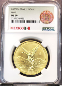 2020 MEXICO 1 ONZA GOLD LIBERTAD NGC MS 70 RARE KEY DATE ONLY 1100 COINS MINTED