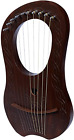 Midwest Brown 10 Strings Lyre Harp Celtic Irish Style with Tuning Key, Strings