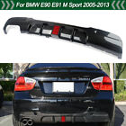 For BMW E90 325i M Sport 2005-13 Carbon Fiber Look F1 Style Rear Bumper Diffuser