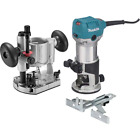 Makita Compact Router Kit 6.5 Amp 1 1/4 HP Corded Plunge Base Variable Speed New